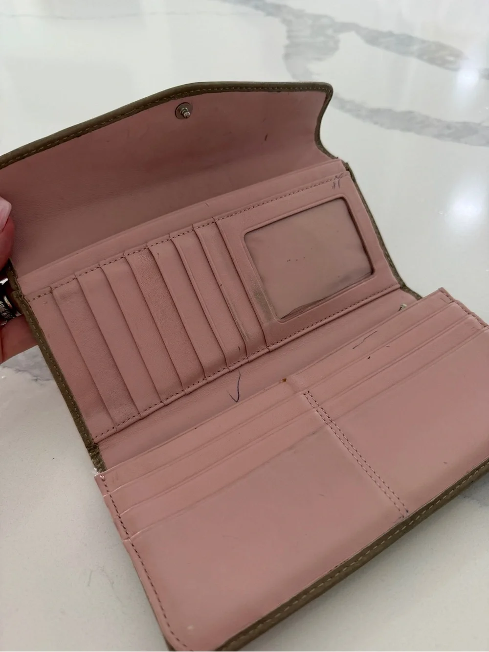 Coach Continental Wallet in Taupe Brown